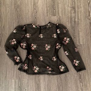 Flower pattern blouse